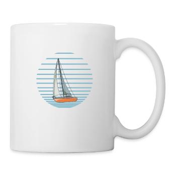 Sailboat This Is My Sailboat Shirt - Tasse - Weiß - Rechts