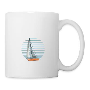 Voilier désolé j’ai des projets avec mon voilier - Mug blanc - blanc - Droite