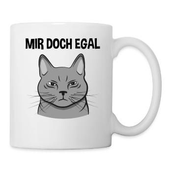 Katze Freches Kätzchen Lustiger Spruch Geschenk - Tasse - Weiß - Rechts