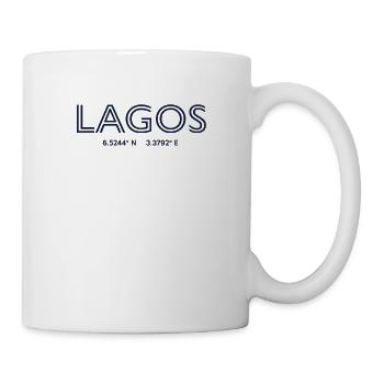 Nigeria City Coordinates - Lagos - Mug - white - Right