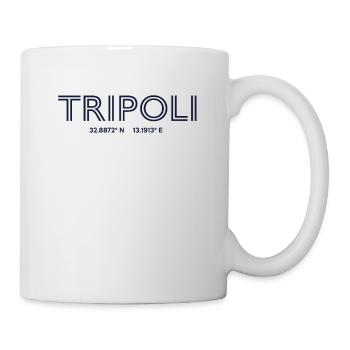 Libya Stadt Koordinaten - Tripoli - Tasse - Weiß - Rechts