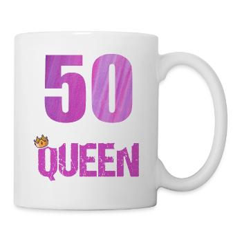 50 ans 50 anniversaire anniversaire reine - Mug blanc - blanc - Droite