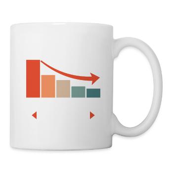 Ich bin 40 Ab jetzt gehts abwärts 40 Geburtstag - Tasse - Weiß - Rechts