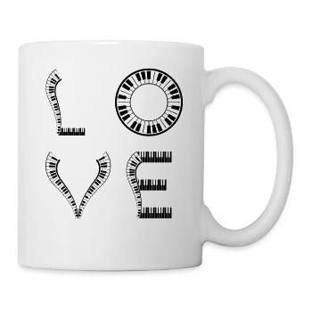 Piano Love Piano Keyboard Player Piano Keyboardist - Mug - white - Right