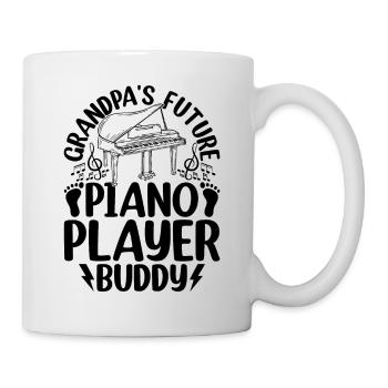 Grandpa's Future Piano Player Buddy Piano Player P - Mug - white - Right