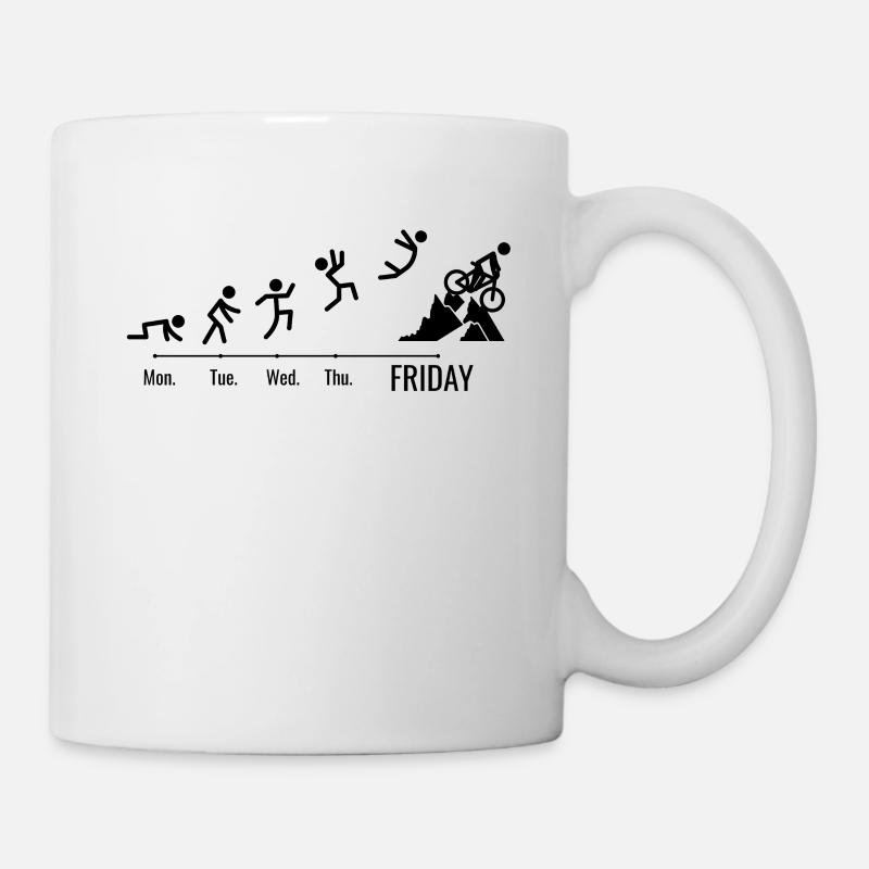 VTT VTT VTT Week-end vélo VTT - Mug blanc - blanc
