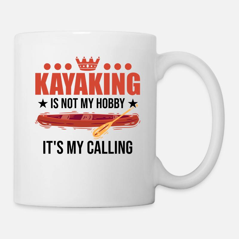 Kayak Hobby Kayaker Canoë - Mug blanc - blanc
