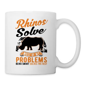 Rhinocéros Cadeau Rhino Rhinocéros - Mug blanc - blanc - Droite