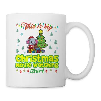 Ceci est ma chemise de film de Noël - Mug blanc - blanc - Droite