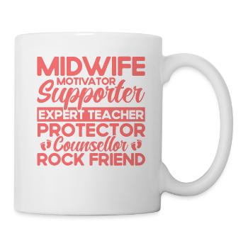 Sage-femme LD Travail Obstétricien Cadeau - Mug blanc - blanc - Droite