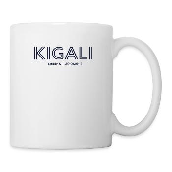 Rwanda Stadt Koordinaten - Kigali - Tasse - Weiß - Rechts