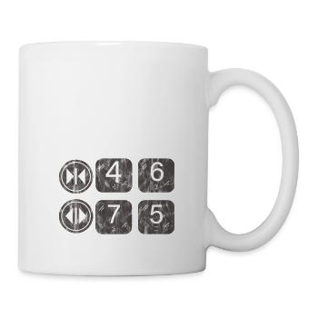 Aux ascenseurs pour venir me chercher quand je suis en bas 3 - Mug blanc - blanc - Droite