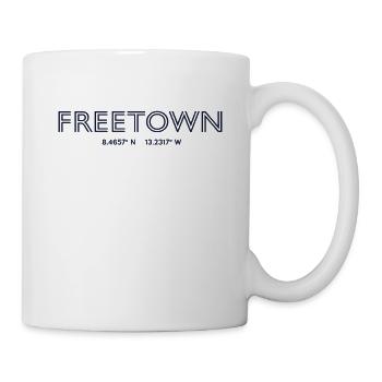 Sierra Leone Stadt Koordinaten - Freetown - Tasse - Weiß - Rechts