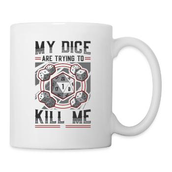 Mes dés essaient de me tuer - Mug blanc - blanc - Droite