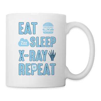 Manger Sommeil X-Ray Répéter Roue Tech Radiologie - Mug blanc - blanc - Droite