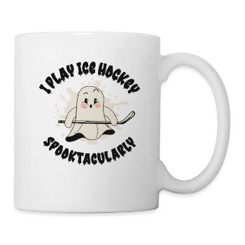 Eishockey Sport Halloween Saison Geisterspieler - Tasse - Weiß - Rechts
