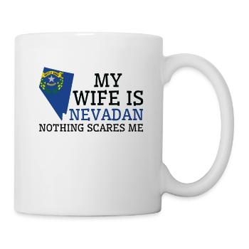 Rien ne me fait peur Nevadan Wife Nevada - Mug blanc - blanc - Droite