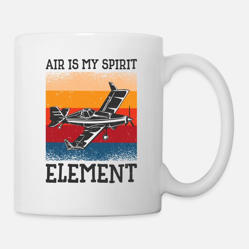 Luftfahrt Pilot Flieger Flugzeug Flugzeug - Tasse - Weiß