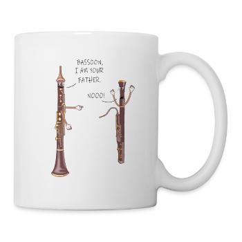 Holzblasinstrument Musik Oboe Bassoon - Tasse - Weiß - Rechts