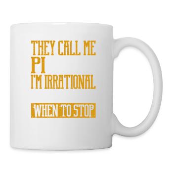 They Call Me Pi Day Symbol Funny Cute Math - Mug - white - Right