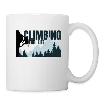 Climbing for life - Climbing Mountaineering Mountains - Mug - white - Right