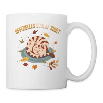 Offizielles Schlaf Shirt Sleepy Cat Fall Season - Tasse - Weiß - Rechts