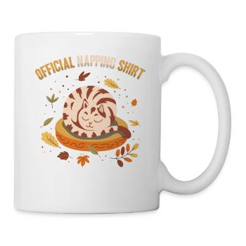Official Napping Shirt Sleepy Cat Fall Season - Mug - white - Right