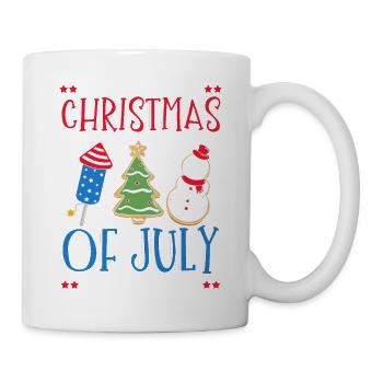 Celebrating Independence Day Christmas in the - Mug - white - Right