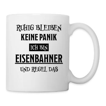 Eisenbahner Spruch Eisenbahn Lokführer Geschenk - Tasse - Weiß - Rechts