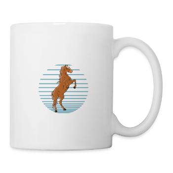 Horse Born For Horses Forced To Work - Mug - white - Right