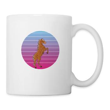 Ne sous-estimez jamais un vieil homme avec des chevaux - Mug blanc - blanc - Droite