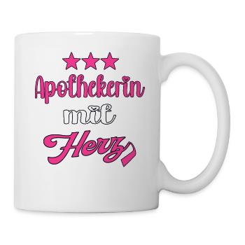 Apothekerin mit Herz Pharmazie Apotheke - Tasse - Weiß - Rechts