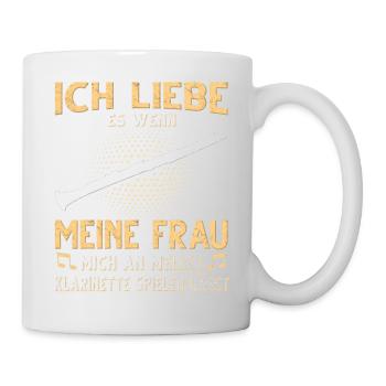 Klarinette Blasmusik Musikverein Orchester Jazz - Tasse - Weiß - Rechts