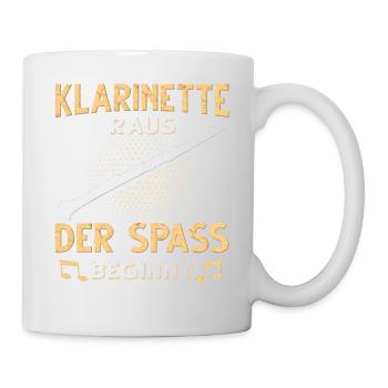 Klarinette Blasmusik Musikverein Orchester Jazz - Tasse - Weiß - Rechts
