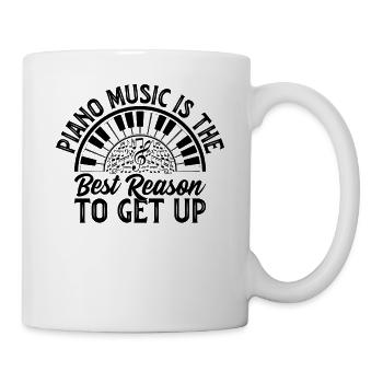 La musique de piano est la meilleure raison de se lever - Piano M - Mug blanc - blanc - Droite