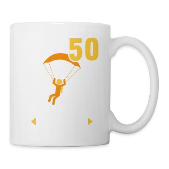 Ich bin 50 Ab jetzt gehts abwärts 50 Geburtstag - Tasse - Weiß - Rechts