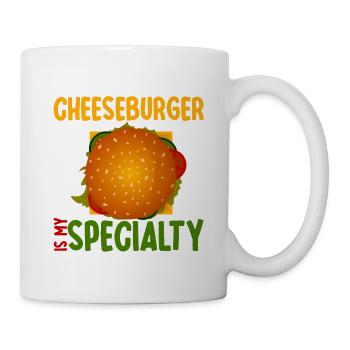 Le cheeseburger est ma spécialité 2 - Mug blanc - blanc - Droite
