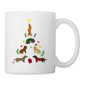 Dachshund Tree Christmas - Mug - white - Right