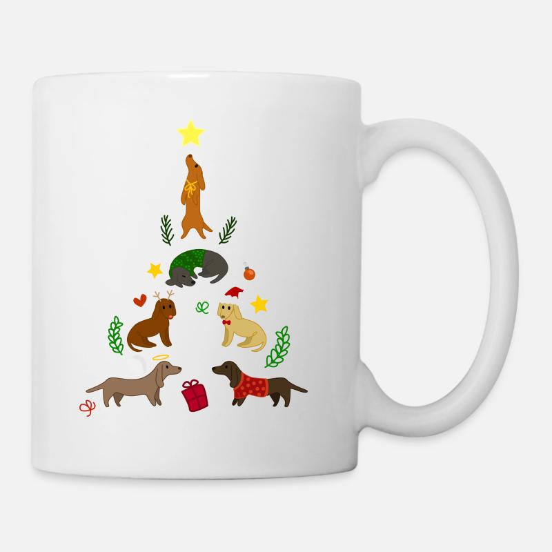 Teckel de Noël - Mug blanc - blanc