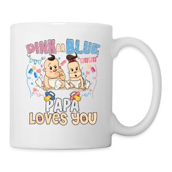 Pink or Blue Papa t’aime le meilleur papa de tous les temps - Mug blanc - blanc - Droite