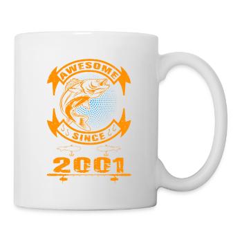 Awesome since 2001. Angel, Angler's birthday - Mug - white - Right