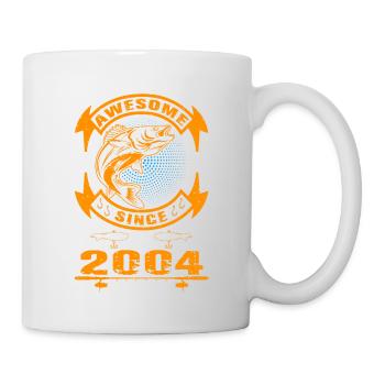 Génial depuis 2004. Angel, l’anniversaire du pêcheur - Mug blanc - blanc - Droite