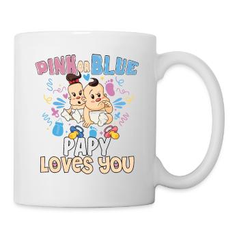 Pink or Blue Papy Loves You Best Dad Ever - Mug - white - Right