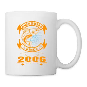 Génial depuis 2006. Angel, l’anniversaire du pêcheur - Mug blanc - blanc - Droite