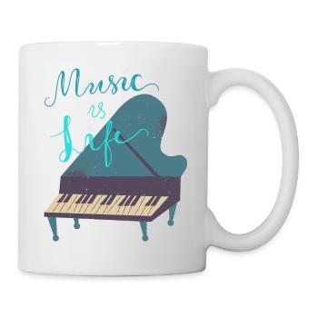 La musique, c’est la vie - Mug blanc - blanc - Droite