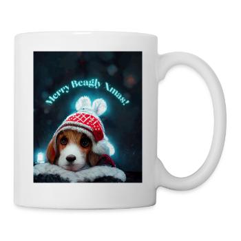 Süßer Weihnachts-Beagle zu Weihnachten - Tasse - Weiß - Rechts