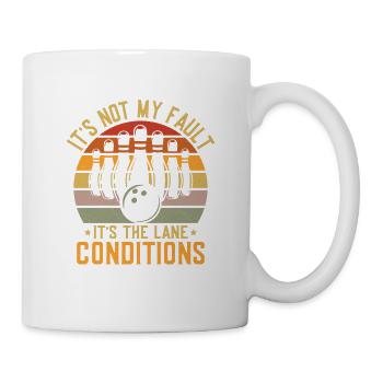 Ce n’est pas ma faute si c’est les conditions de la piste Bowling - Mug blanc - blanc - Droite