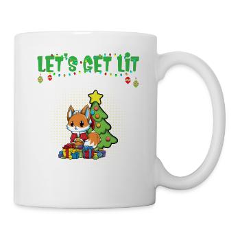 Let's Get Lit Advent Season Christmas Party X-Mas - Mug - white - Right