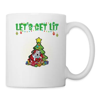 Let's Get Lit Advent Season Christmas Party X-Mas - Mug - white - Right