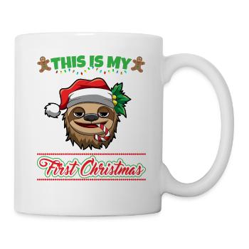 This Is My First Christmas Toddler One Year X-Mas - Tasse - Weiß - Rechts